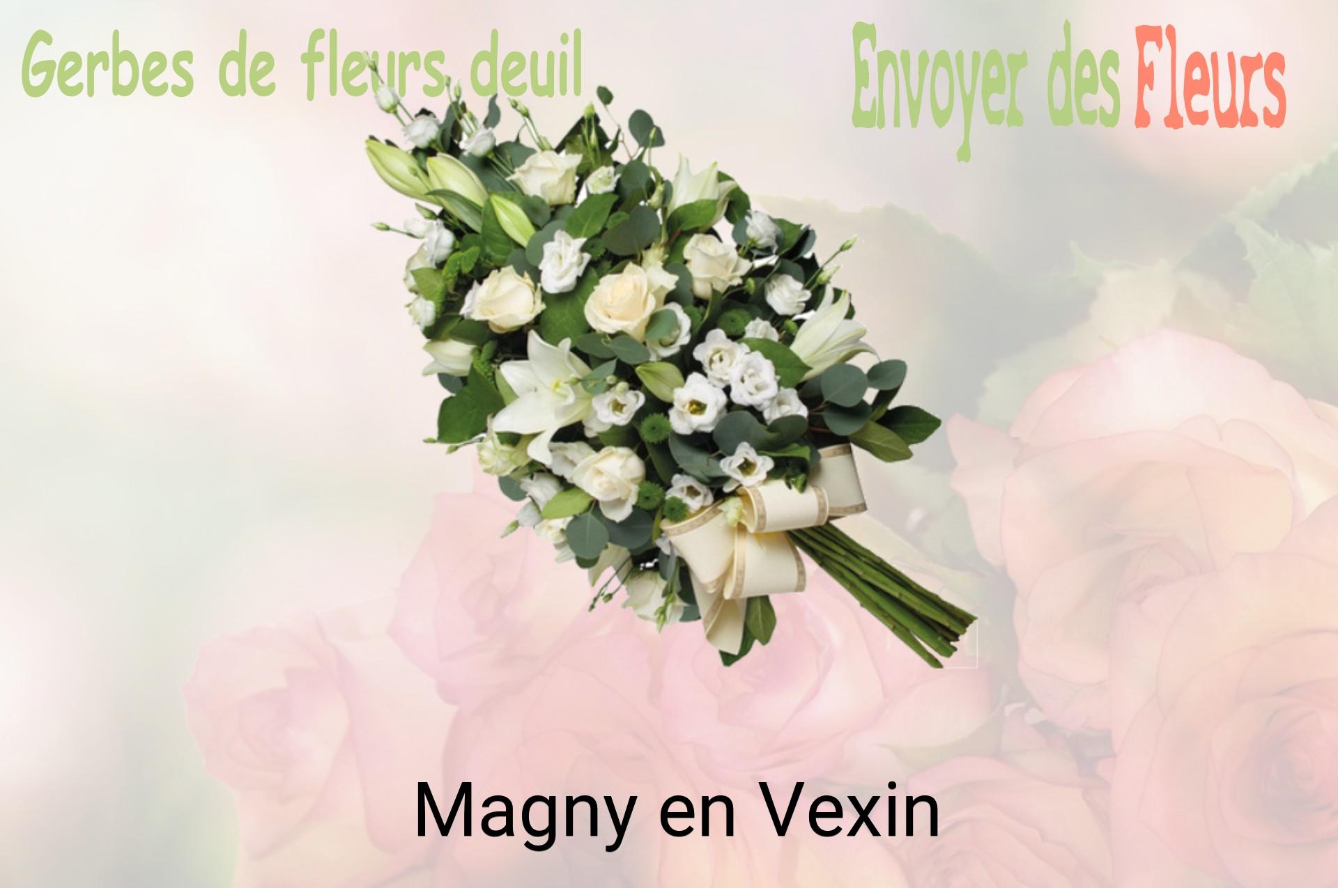 Gerbe de fleurs de deuil livrée à Magny-en-Vexin